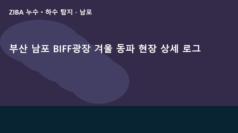 부산 남포 BIFF광장 겨울 동파 현장 상세 로그